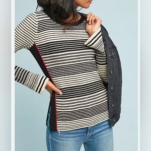 Moth Anthropologie Milford Striped Pullover Sweater Women Top XS 1440